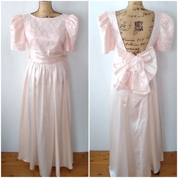 80s style formal dress